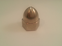 Two Piece Low Crown Cap Nuts - Nickel Plated Two Piece Low Crown Cap Nuts - Nickel Plated